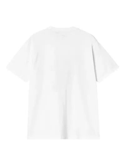Carhartt Short Sleeve Solar Chrome C-logo T Shirt White In White