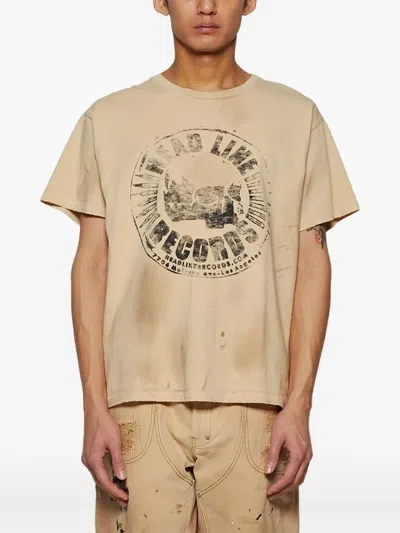 Gallery Dept. Rush Printed Cotton-jersey T-shirt In Neutral