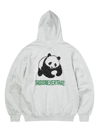 This Is Never That Panda Print Hoodie