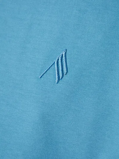 Attico Light Blue Cotton T-shirt In Blue