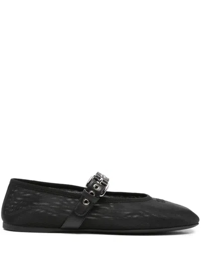 Miu Miu Strap Ballet In Black
