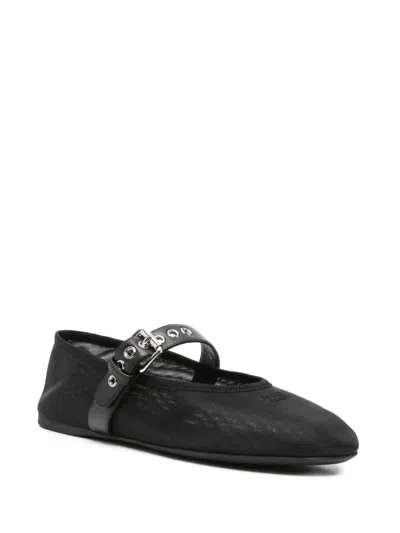 Miu Miu Strap Ballet In Black