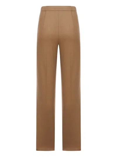 Max Mara Gatti Elasticated-waist Trousers In Brown