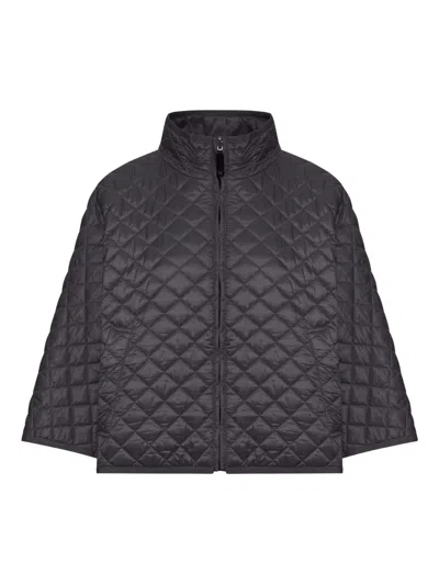 Max Mara Dolphin Quilted High-neck Jacket In Black