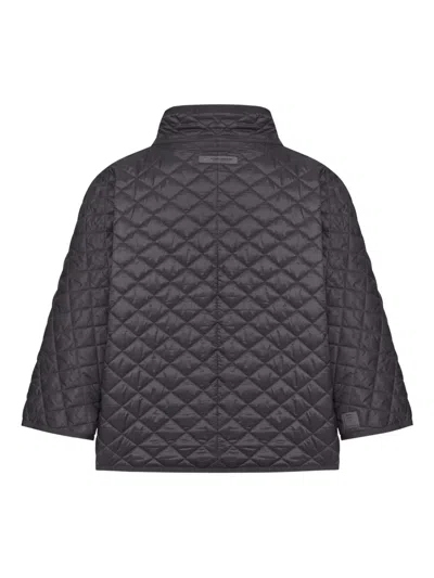 Max Mara Dolphin Quilted High-neck Jacket In Black