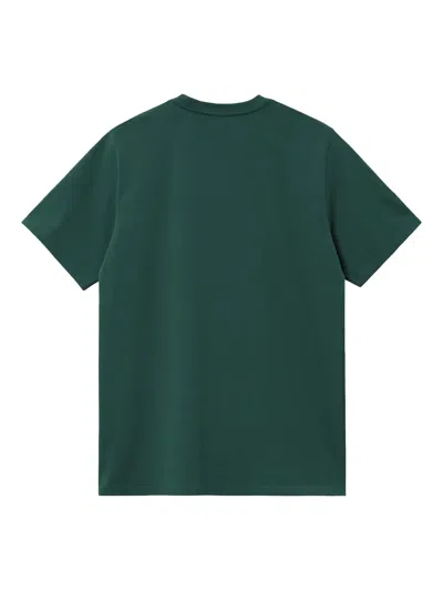 Carhartt Chase Logo-embroidered T-shirt In Green