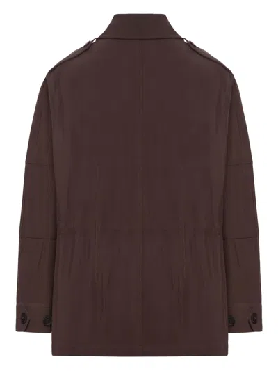 Tom Ford Button-fastening Flap-pocket Jacket In Burgundy