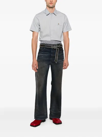 Vivienne Westwood Casual Shirt Collar Button-down In Neutral