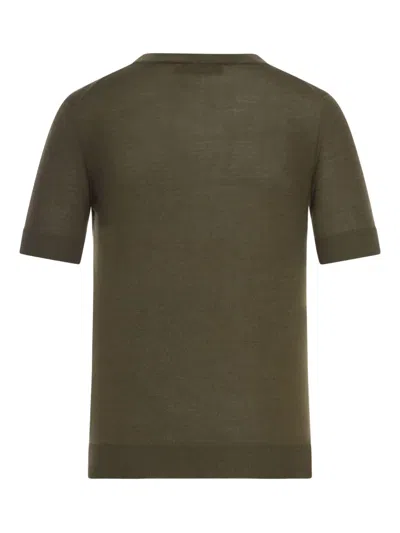 Gucci Logo-intarsia Cashmere Top In Gray