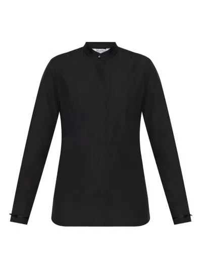Max Mara Poplin Stretch Otranto Shirt In Black