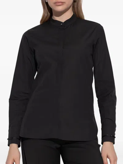 Max Mara Poplin Stretch Otranto Shirt In Black