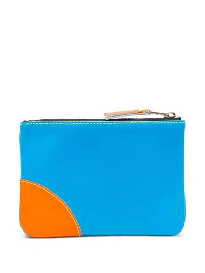 Comme Des Garçons Colour-block Wallet In Green