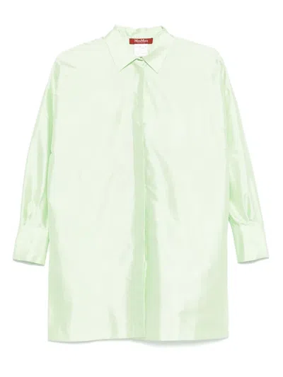 Max Mara Long-sleeved Shirt In Green