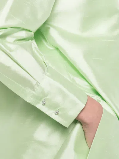 Max Mara Long-sleeved Shirt In Green