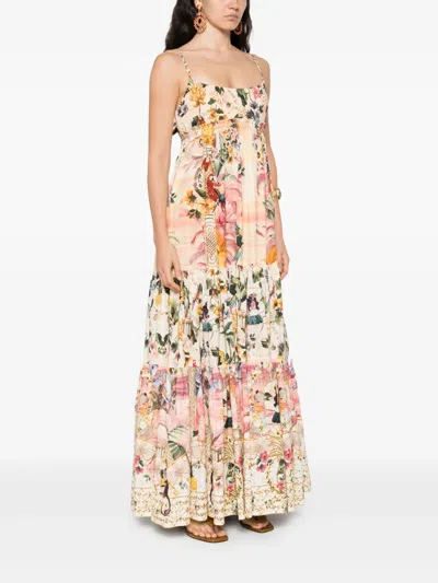Camilla Kleid Mit Blumen-print In Multi