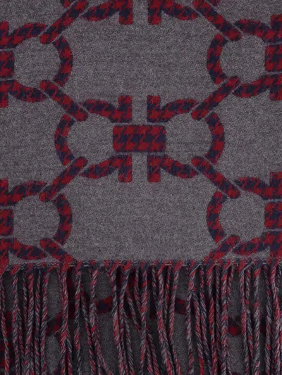 Ferragamo Gancini Scarf In Brown