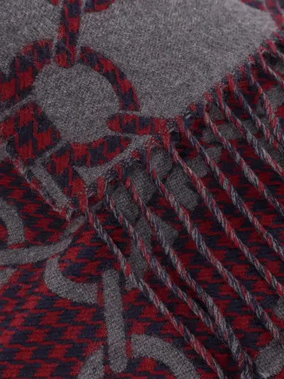 Ferragamo Gancini Scarf In Brown