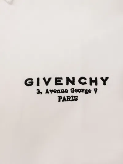Givenchy Classic Fit Shirt With Logo Print Clothing In Gray