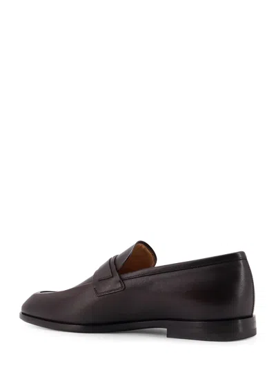Ferragamo Florio Leather Loafers In Black