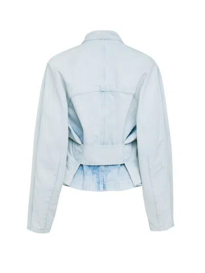 Alaïa Alaia Women Round Denim Jacket In Blue
