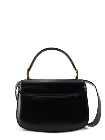 Ami Alexandre Mattiussi Leather Shoulder Bag With Monogram Logo
