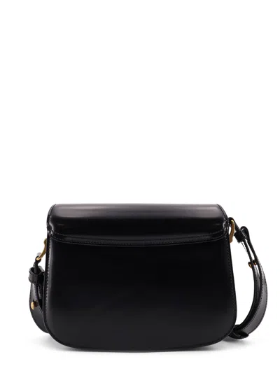Ami Alexandre Mattiussi Leather Shoulder Bag With Logo Monogram