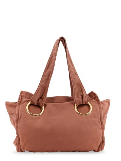 Chloé Plage Washed Cotton Shoulder Bag