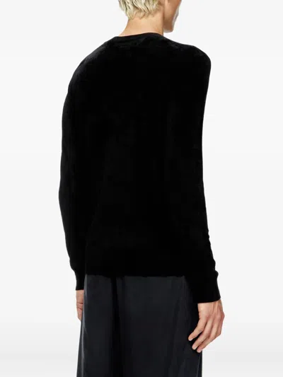 Diesel K-valiam Knit Cut-out Logo In Black