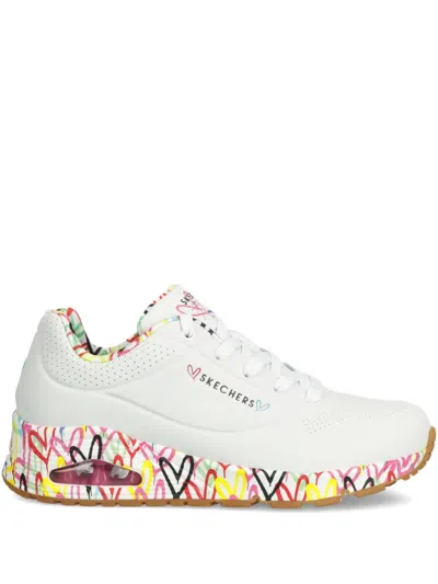 Skechers X Jgoldcrown Uno Loving Love Heart-print Sneakers In White