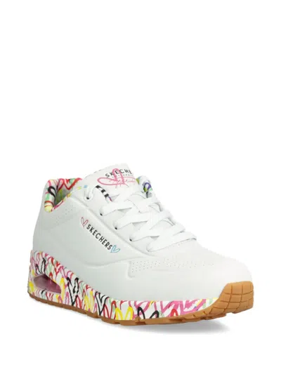 Skechers X Jgoldcrown Uno Loving Love Heart-print Sneakers In White