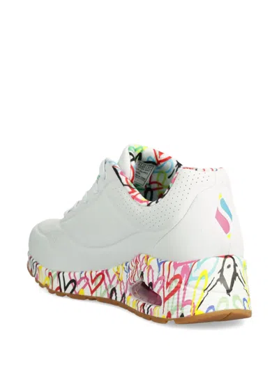 Skechers X Jgoldcrown Uno Loving Love Heart-print Sneakers In White