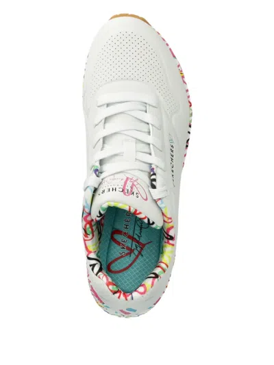 Skechers X Jgoldcrown Uno Loving Love Heart-print Sneakers In White