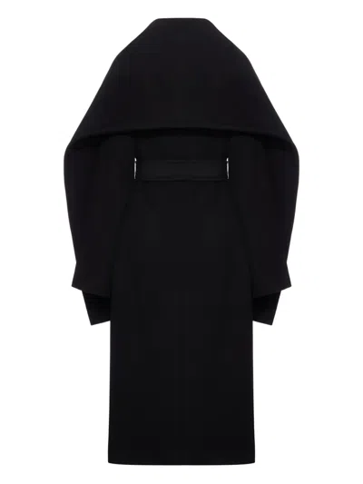 Sportmax Mantel Mit Schalkragen In Black