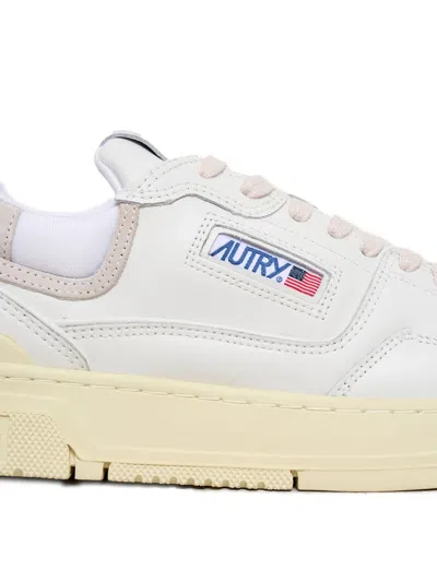 Autry White Leather Clc Sneakers In White
