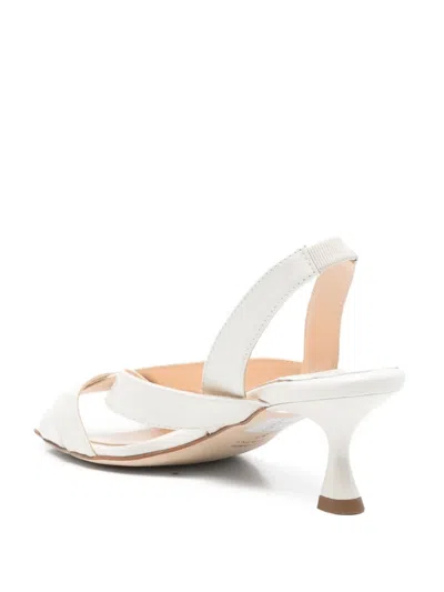 Anna F 60mm Camelia Slingback Cross-strap Sandals In White