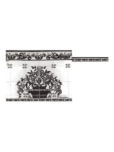 Dolce & Gabbana Graphic-print Swim Shorts In Black