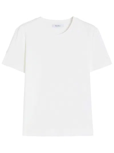Max Mara Maser Short White Cotton T-shirt In White