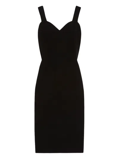 Max Mara Viscose Sheath Midi Dress In Black