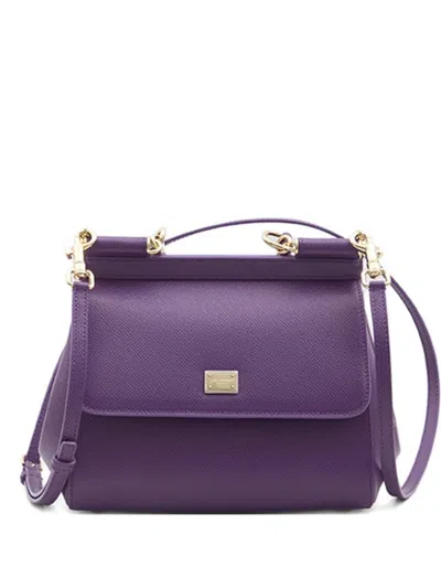 Dolce & Gabbana Purple Sicily Medium Satchel