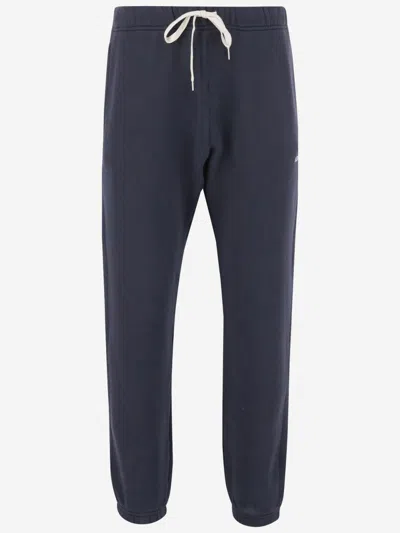 Autry Cotton Joggers With Logo In Blue