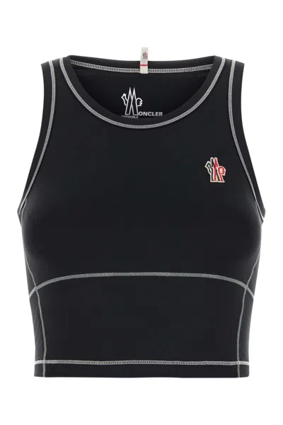 Moncler Grenoble Black Polyamide Elastane Top In Black