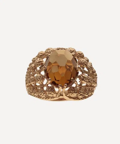 Atelier Vm 9ct Rose Gold Cenerentola Cognac Quartz Ring
