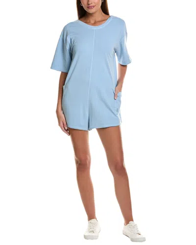 Free People Hot Shot T-shirt Romper In Blue
