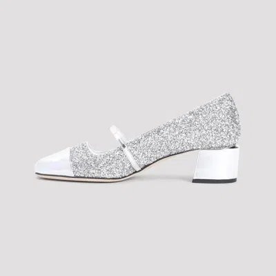 Jimmy Choo Glitter Mary Jane Pumps With Metallic Accents