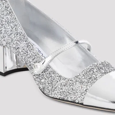 Jimmy Choo Glitter Mary Jane Pumps With Metallic Accents