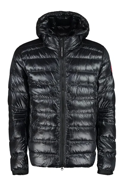 Canada Goose Crofton Quilted Shell-down Hooded Jacket In Black