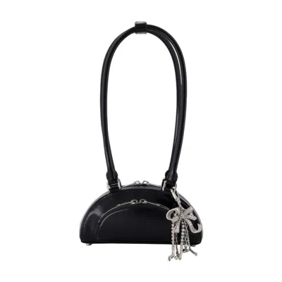 Self-portrait Mini With Charm Shoulder Bag In Black