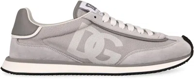 Dolce & Gabbana Man Grey Suede And Mesh Dg Aria Sneakers