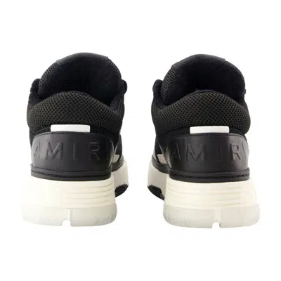 Amiri Black Low Top Sneakers With Logo Patch On The Tongue And Logo Lettering On The Heel In Leather Man In Black