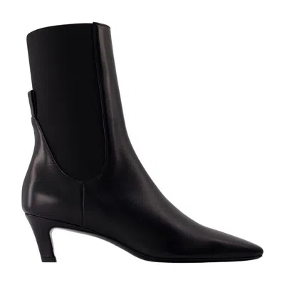 Totême Toteme Women The Mid Heel Boot Leather Boots In Black